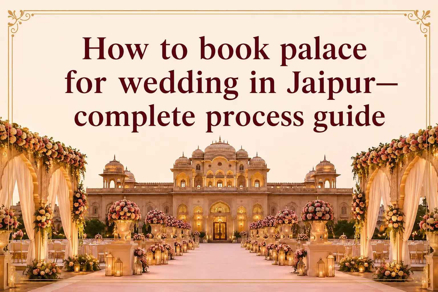How to Book Palace for Wedding in Jaipur—Complete Process Guide